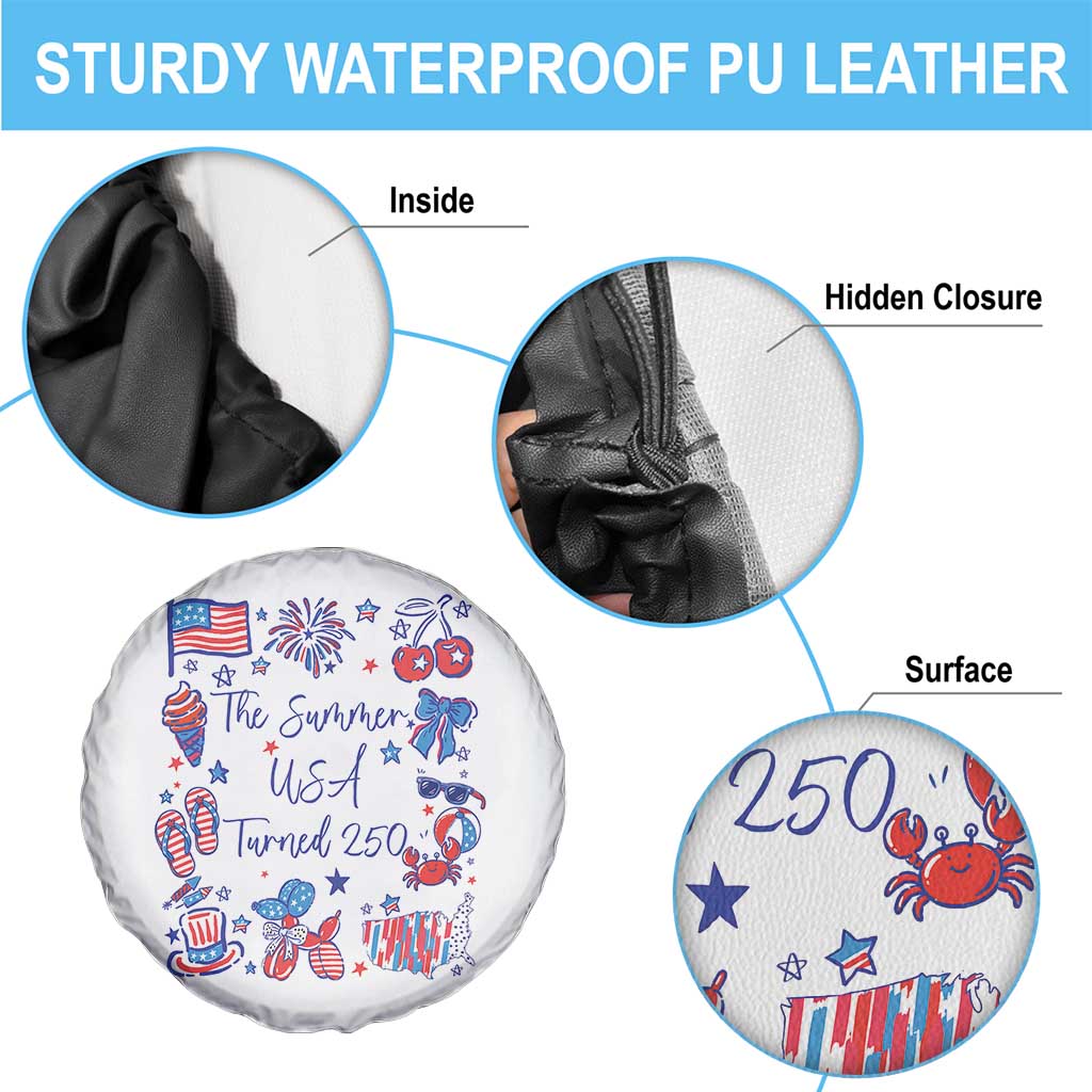 The Summer USA Turned 250 1776 2026 4th of July Spare Tire Cover TS11 Print Your Wear
