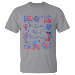 The Summer USA Turned 250 1776 2026 4th of July T Shirt TS11 Sport Gray Print Your Wear