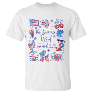 The Summer USA Turned 250 1776 2026 4th of July T Shirt TS11 White Print Your Wear