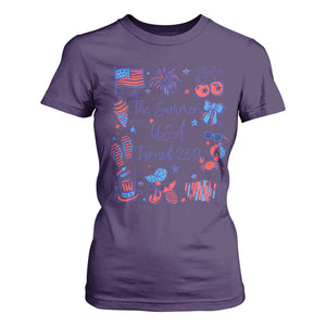 The Summer USA Turned 250 1776 2026 4th of July T Shirt For Women TS11 Purple Print Your Wear