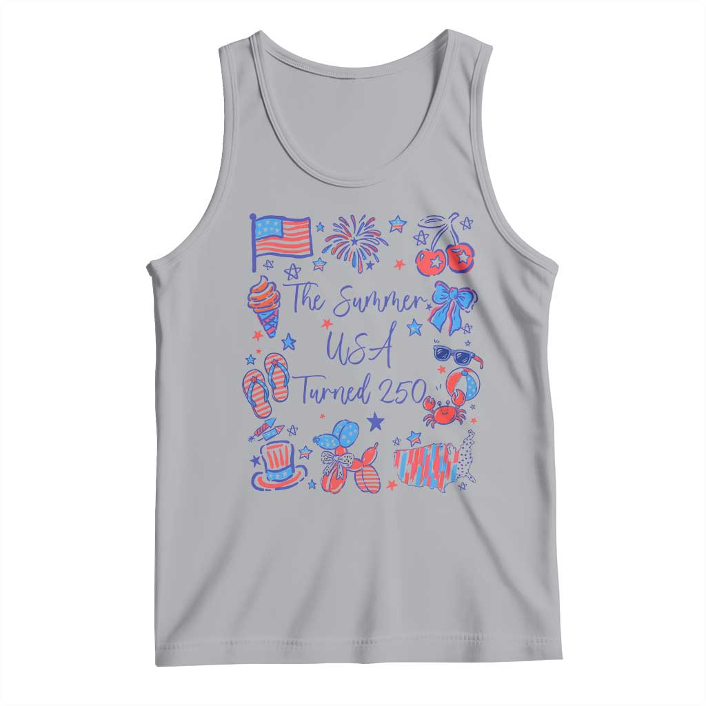 The Summer USA Turned 250 1776 2026 4th of July Tank Top TS11 Athletic Heather Print Your Wear