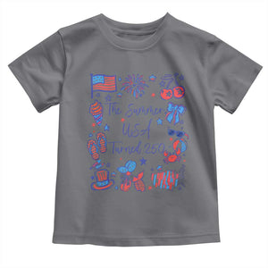 The Summer USA Turned 250 1776 2026 4th of July Toddler T Shirt TS11 Charcoal Print Your Wear