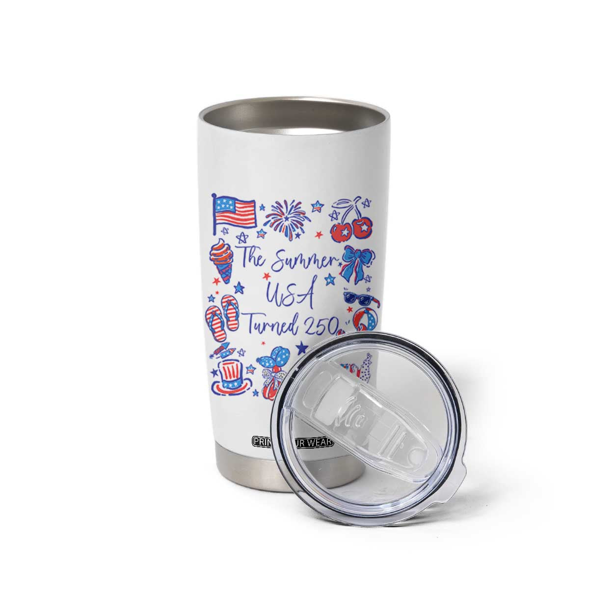 The Summer USA Turned 250 1776 2026 4th of July Tumbler Cup TS11 Print Your Wear