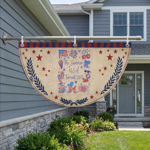 The Summer USA Turned 250 1776 2026 4th of July Patriotic Fan Flag