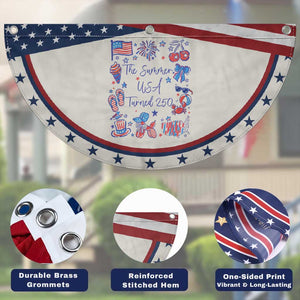 The Summer USA Turned 250 1776 2026 4th of July Patriotic Fan Flag