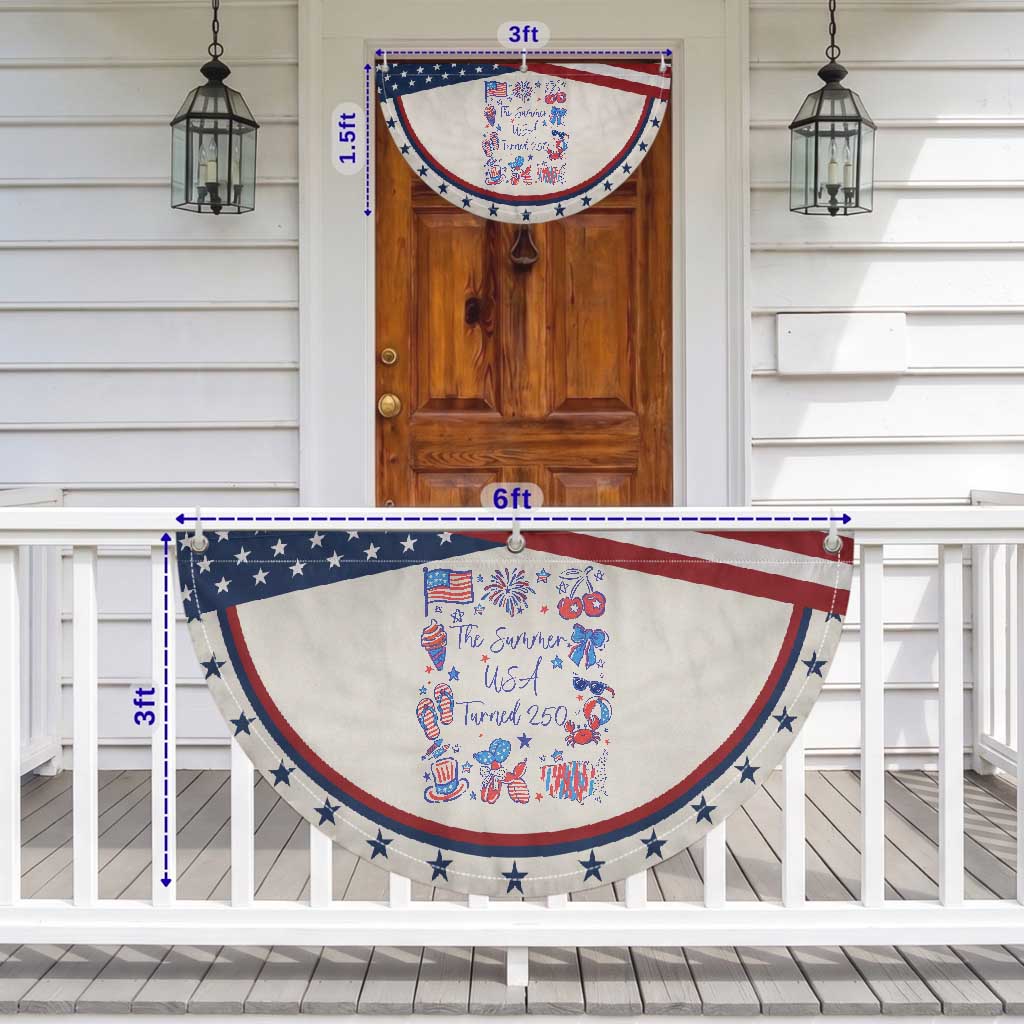 The Summer USA Turned 250 1776 2026 4th of July Patriotic Fan Flag