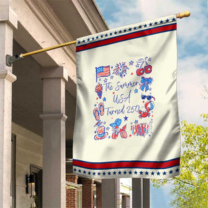 The Summer USA Turned 250 1776 2026 4th of July Patriotic Garden Flag TS11 Modern Beige Red Print Your Wear