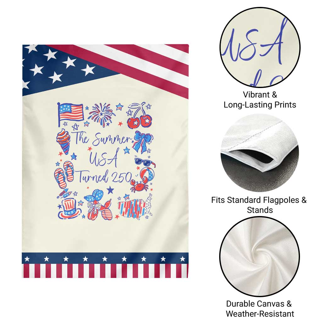 The Summer USA Turned 250 1776 2026 4th of July Patriotic Garden Flag TS11 Print Your Wear