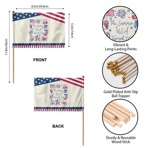 The Summer USA Turned 250 1776 2026 4th of July Patriotic Handheld Flag TS11 Print Your Wear
