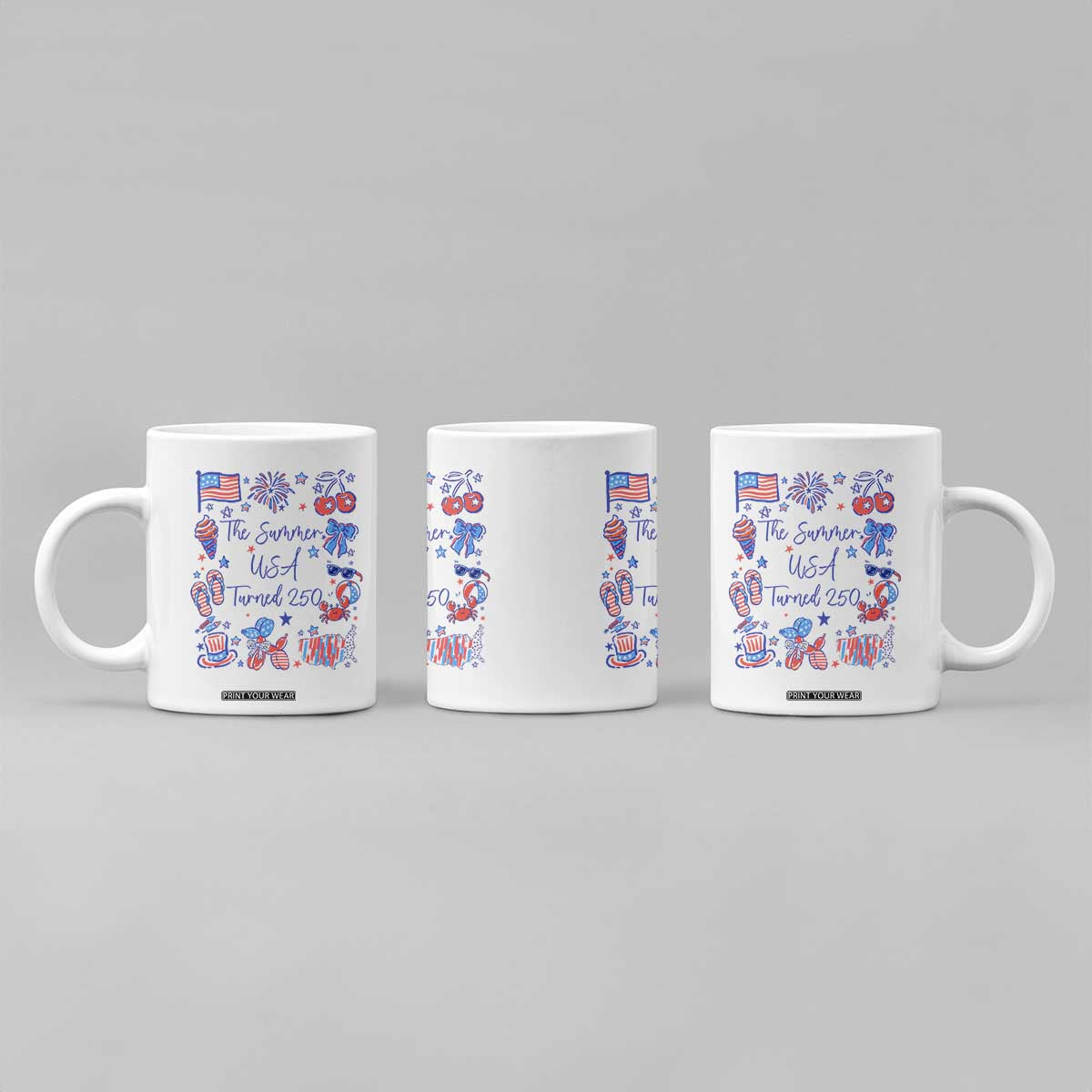 The Summer USA Turned 250 1776 2026 4th of July Coffee Mug TS11 Print Your Wear