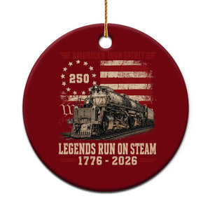 Train USA 250th Anniversary Ceramic Ornament American Iron Spirit Steam Locomotive Railroad Train Engine TS11 1pc Red Print Your Wear