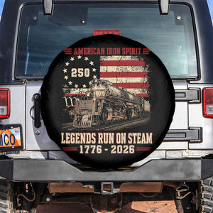 Train USA 250th Anniversary Spare Tire Cover American Iron Spirit Steam Locomotive Railroad Train Engine TS11 No hole Black Print Your Wear