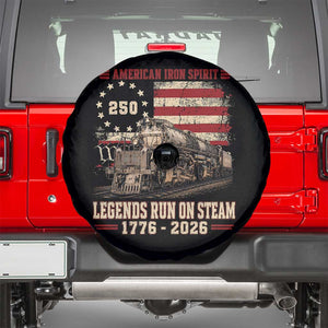 Train USA 250th Anniversary Spare Tire Cover American Iron Spirit Steam Locomotive Railroad Train Engine TS11 Black Print Your Wear