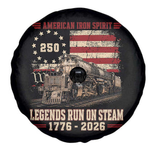 Train USA 250th Anniversary Spare Tire Cover American Iron Spirit Steam Locomotive Railroad Train Engine TS11 Print Your Wear