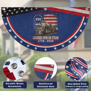 Train USA 250th Anniversary Patriotic Fan Flag American Iron Spirit Steam Locomotive Railroad Train Engine TS11 Print Your Wear