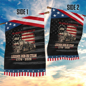 Train USA 250th Anniversary Patriotic Garden Flag American Iron Spirit Steam Locomotive Railroad Train Engine TS11 Print Your Wear