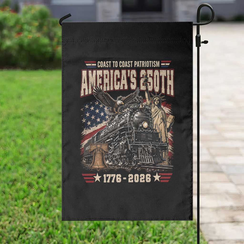 Steam Locomotive Train USA 250th Anniversary Garden Flag Coast To Coast Patriotism Liberty American Flag TS11 Print Your Wear
