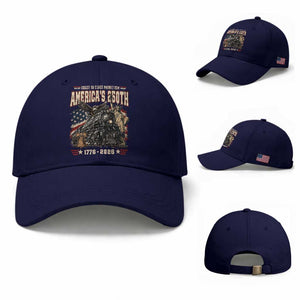 Steam Locomotive Train USA 250th Anniversary Baseball Cap Coast To Coast Patriotism Liberty American Flag TS11 Baseball Cap Universal Fit Dark Blue Print Your Wear