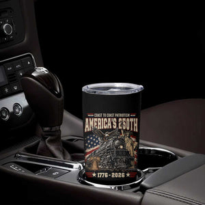 Steam Locomotive Train USA 250th Anniversary Tumbler Cup Coast To Coast Patriotism Liberty American Flag TS11 Print Your Wear