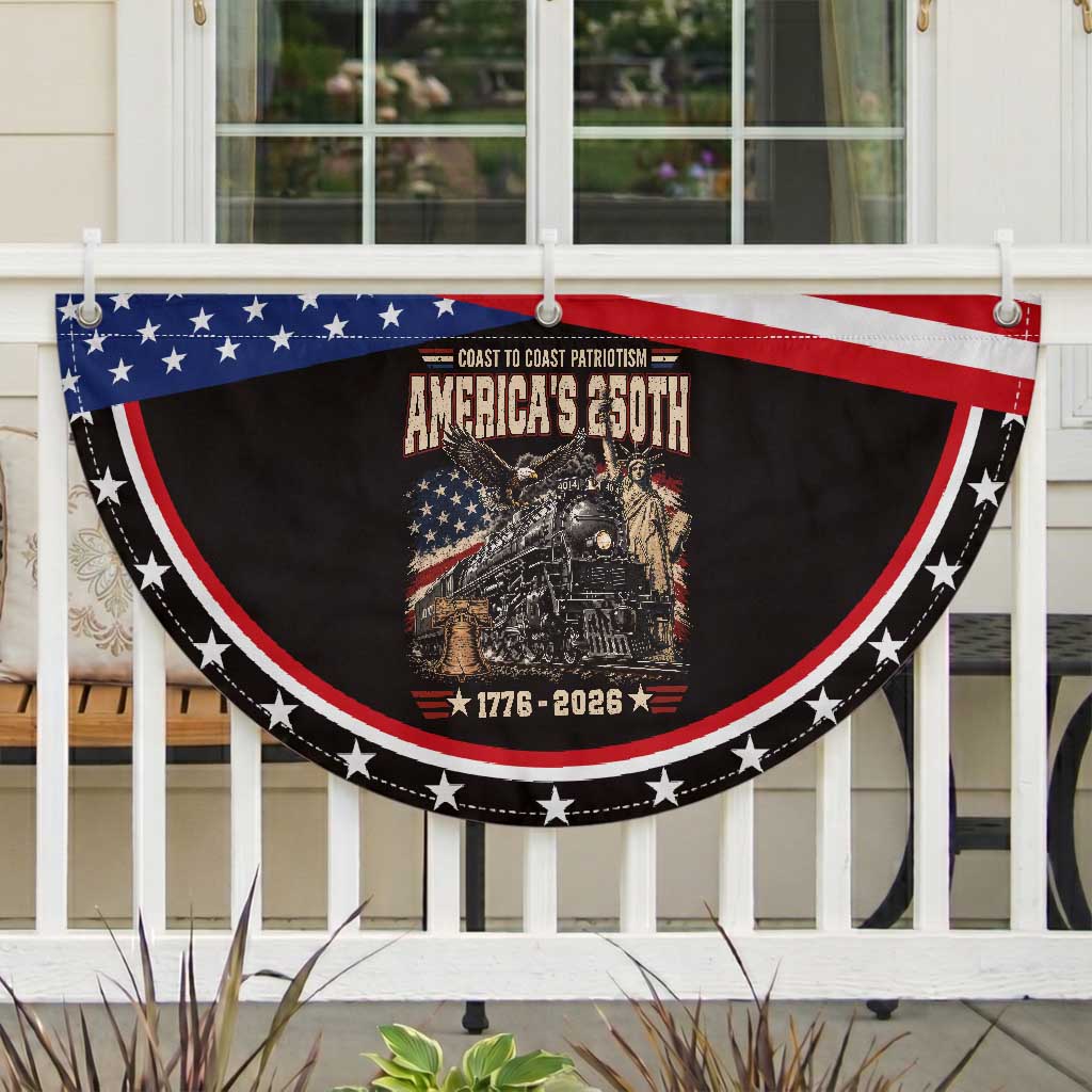Steam Locomotive Train USA 250th Anniversary Patriotic Fan Flag Coast To Coast Patriotism Liberty American Flag TS11 2pcs pack Classic Black Print Your Wear