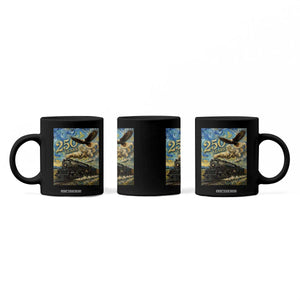 Train USA 250 Year Anniversary 1776 2026 Coffee Mug Van Gogh Art Steam Locomotive Railroad Starry Night