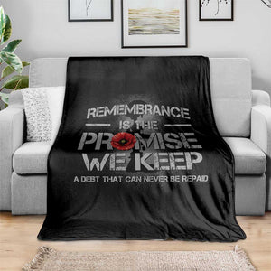 Remembrance Is The Promise We Keep Throw Blanket Memorial Day TS11 Print Your Wear