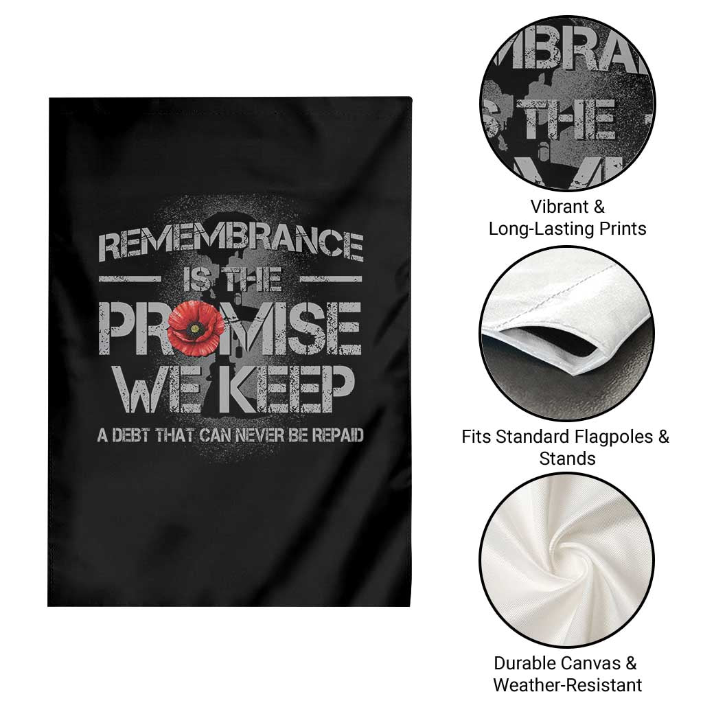 Remembrance Is The Promise We Keep Garden Flag Memorial Day TS11 Print Your Wear