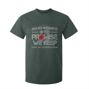 Remembrance Is The Promise We Keep T Shirt For Kid Memorial Day TS11 Dark Forest Green Print Your Wear