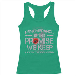 Remembrance Is The Promise We Keep Racerback Tank Top Memorial Day TS11 Irish Green Print Your Wear