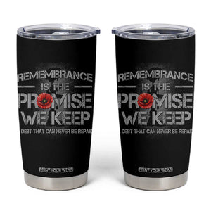 Remembrance Is The Promise We Keep Tumbler Cup Memorial Day TS11 Black Print Your Wear