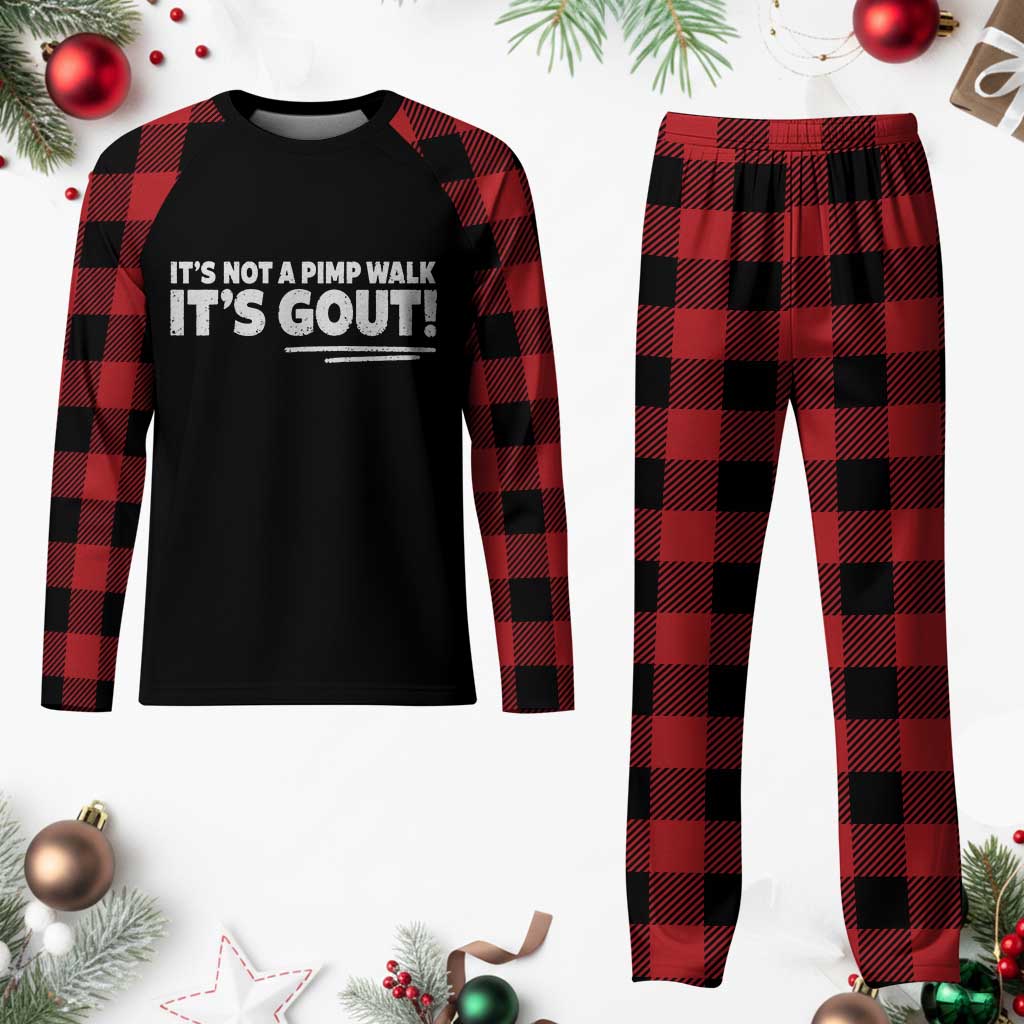 It Is Not A Pimp Walk It Is Gout Plaid Pajama Set Old Man Medical Humor TS11 Buffalo Plaid Print Your Wear