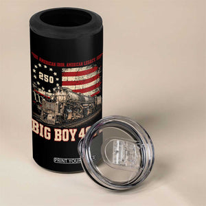 Train USA 250th Anniversary 4 in 1 Can Cooler Tumbler American Iron Legacy Steam Locomotive Railroad Train Engine TS11 Print Your Wear