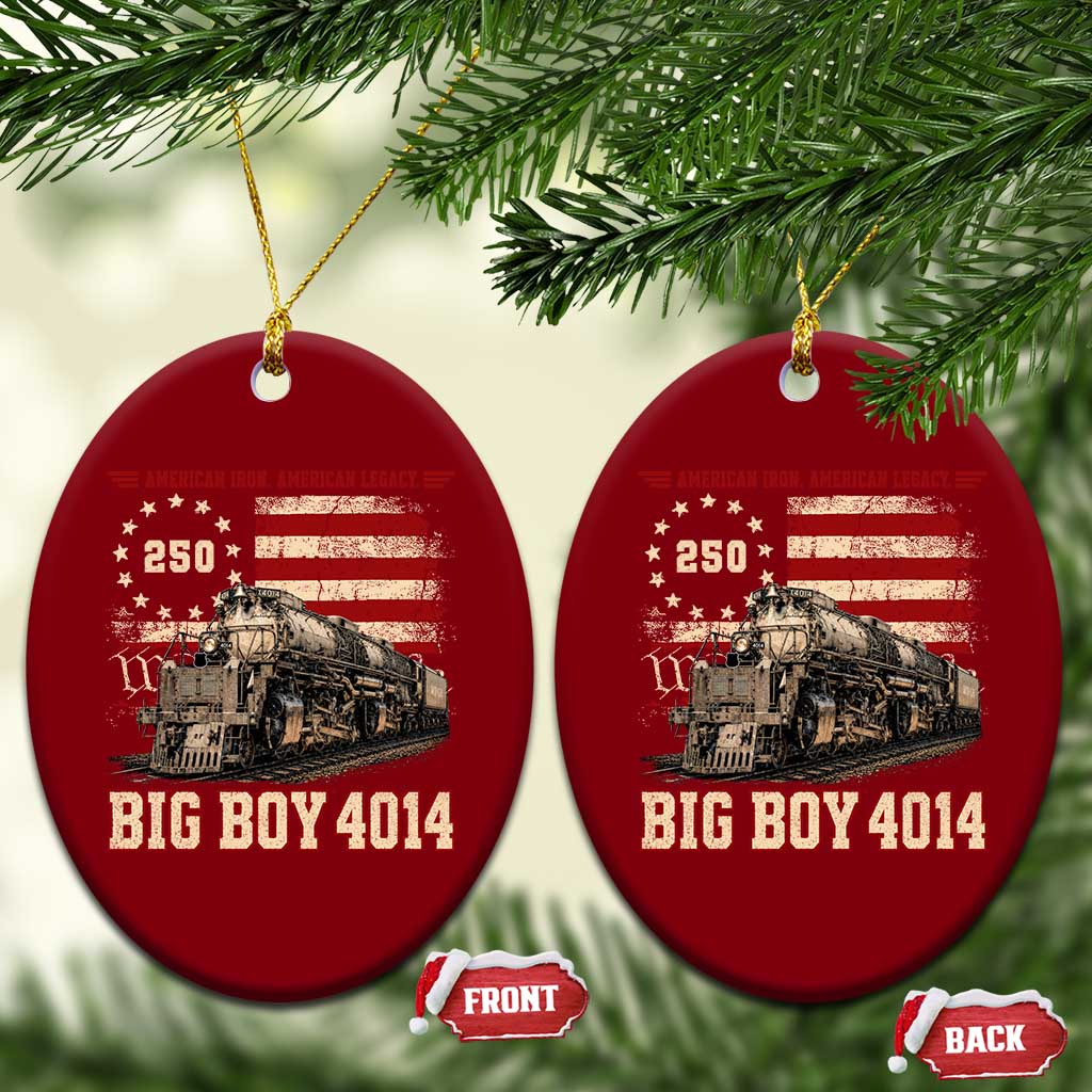 Train USA 250th Anniversary Ceramic Ornament American Iron Legacy Steam Locomotive Railroad Train Engine TS11 Print Your Wear
