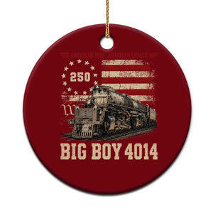 Train USA 250th Anniversary Ceramic Ornament American Iron Legacy Steam Locomotive Railroad Train Engine TS11 1pc Red Print Your Wear