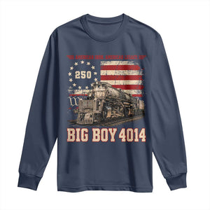 Train USA 250th Anniversary Long Sleeve Shirt American Iron Legacy Steam Locomotive Railroad Train Engine TS11 Navy Print Your Wear