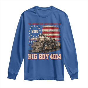 Train USA 250th Anniversary Long Sleeve Shirt American Iron Legacy Steam Locomotive Railroad Train Engine TS11 Royal Blue Print Your Wear