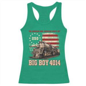 Train USA 250th Anniversary Racerback Tank Top American Iron Legacy Steam Locomotive Railroad Train Engine TS11 Irish Green Print Your Wear