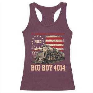 Train USA 250th Anniversary Racerback Tank Top American Iron Legacy Steam Locomotive Railroad Train Engine TS11 Maroon Print Your Wear