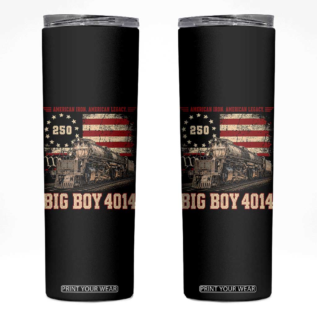 Train USA 250th Anniversary Skinny Tumbler American Iron Legacy Steam Locomotive Railroad Train Engine TS11 Black Print Your Wear