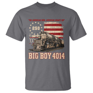 Train USA 250th Anniversary T Shirt American Iron Legacy Steam Locomotive Railroad Train Engine TS11 Charcoal Print Your Wear