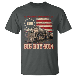 Train USA 250th Anniversary T Shirt American Iron Legacy Steam Locomotive Railroad Train Engine TS11 Dark Heather Print Your Wear