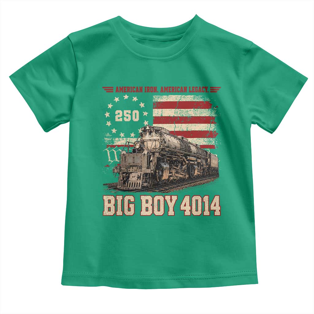 Train USA 250th Anniversary Toddler T Shirt American Iron Legacy Steam Locomotive Railroad Train Engine TS11 Irish Green Print Your Wear