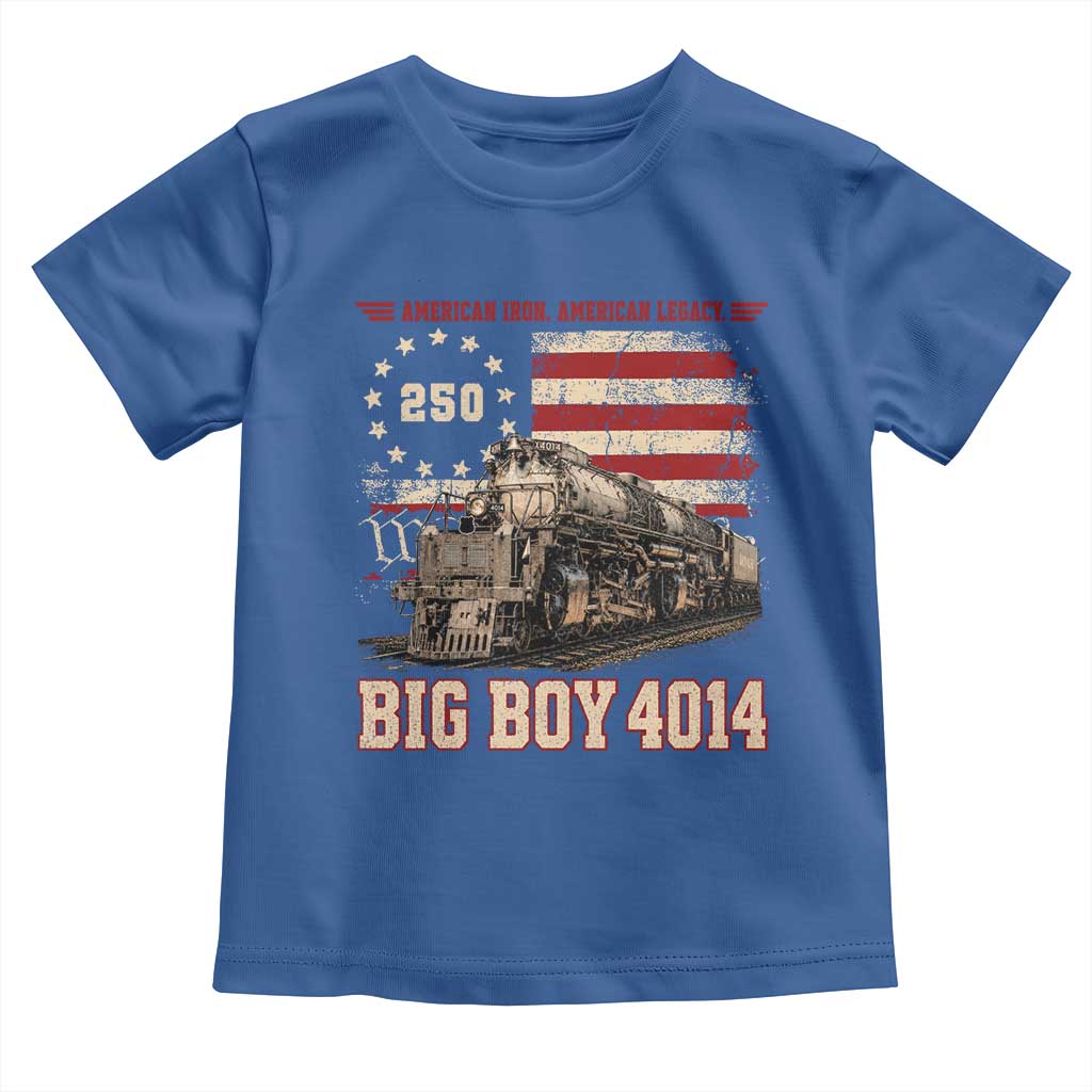 Train USA 250th Anniversary Toddler T Shirt American Iron Legacy Steam Locomotive Railroad Train Engine TS11 Royal Blue Print Your Wear