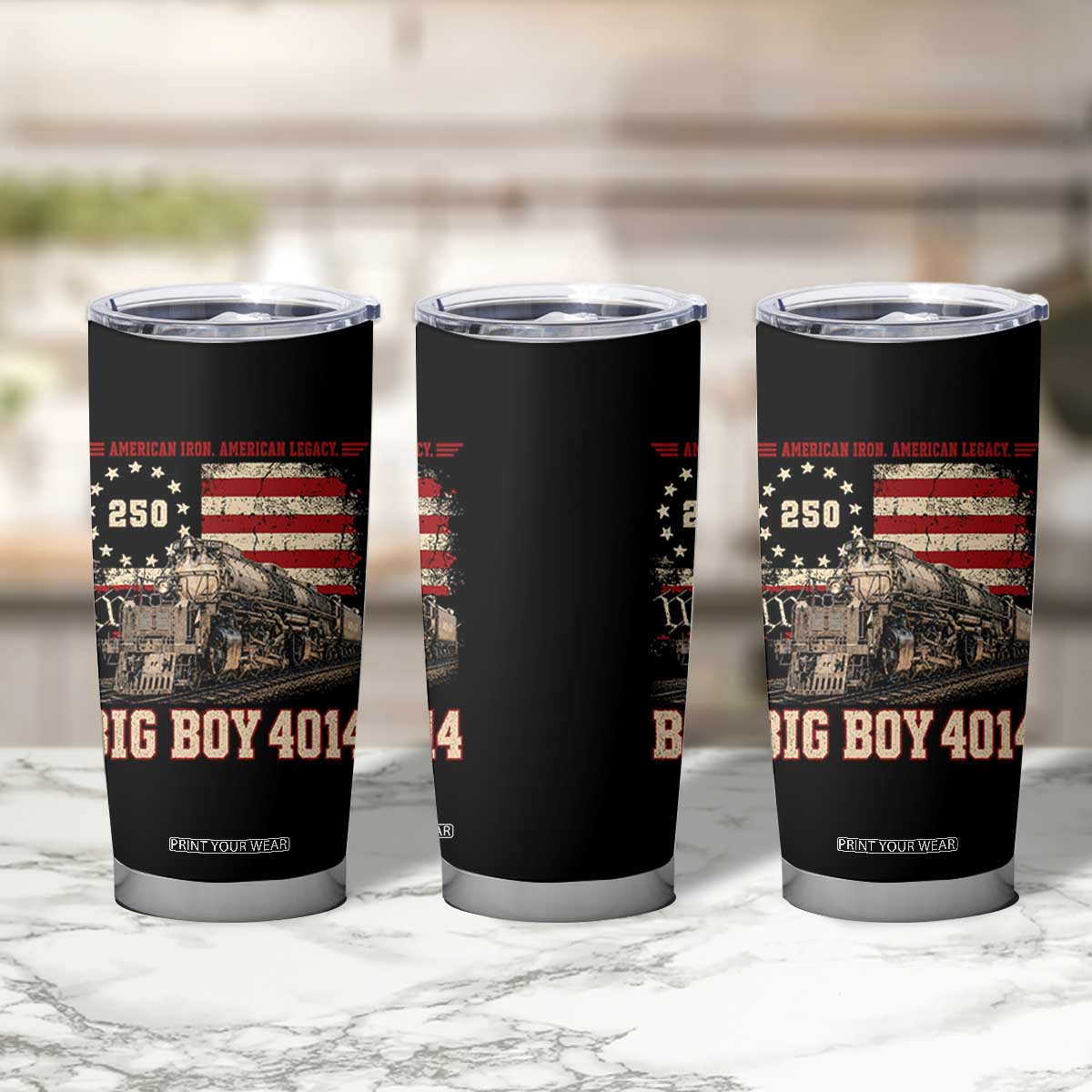 Train USA 250th Anniversary Tumbler Cup American Iron Legacy Steam Locomotive Railroad Train Engine TS11 Print Your Wear