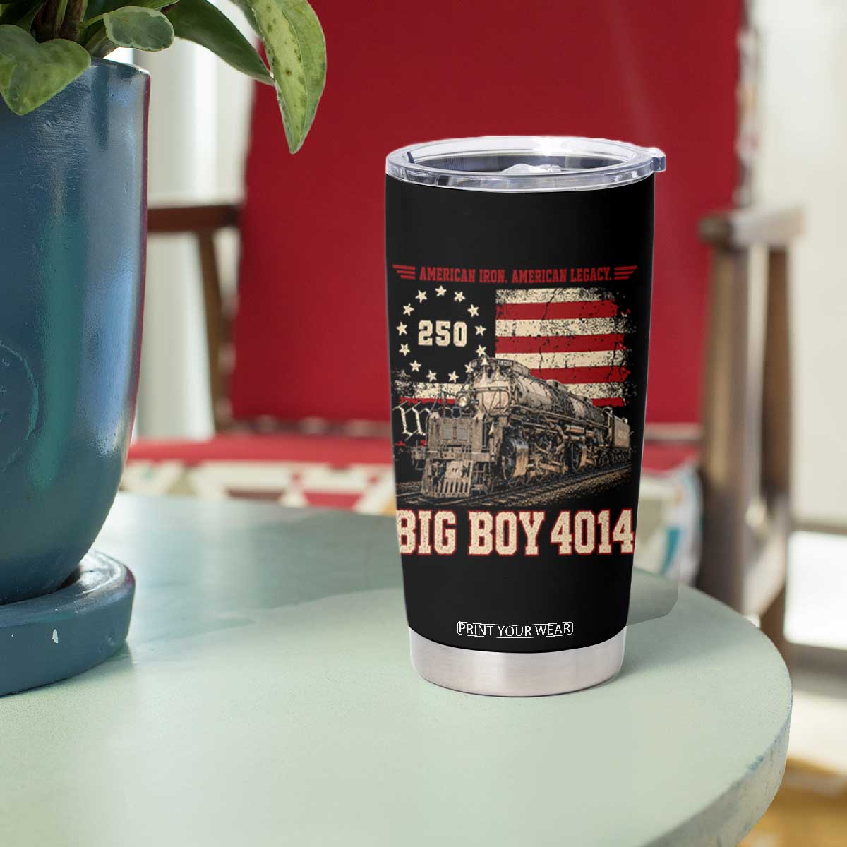 Train USA 250th Anniversary Tumbler Cup American Iron Legacy Steam Locomotive Railroad Train Engine TS11 Print Your Wear