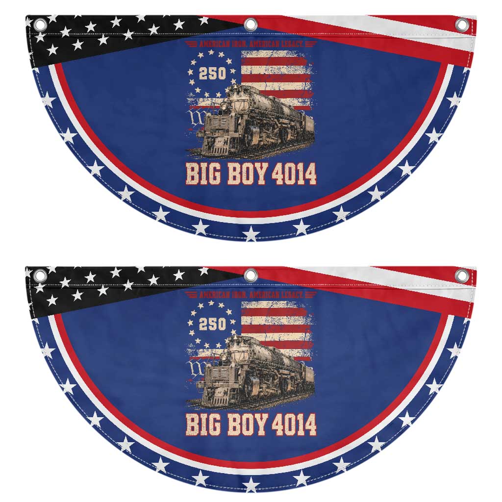 Train USA 250th Anniversary Patriotic Fan Flag American Iron Legacy Steam Locomotive Railroad Train Engine