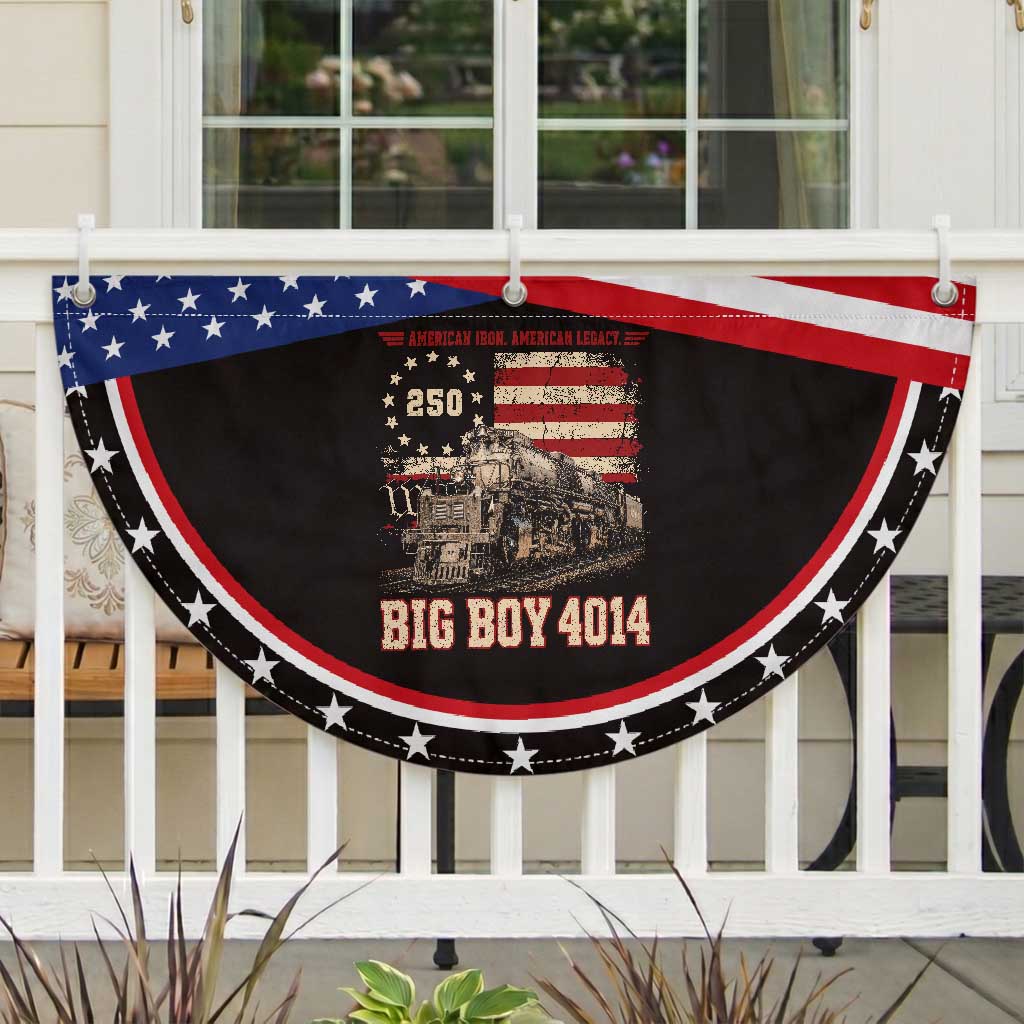 Train USA 250th Anniversary Patriotic Fan Flag American Iron Legacy Steam Locomotive Railroad Train Engine