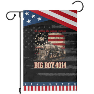 Train USA 250th Anniversary Patriotic Garden Flag American Iron Legacy Steam Locomotive Railroad Train Engine TS11 Distressed Black Blue Print Your Wear