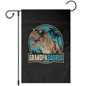 Dinosaur Grandfather Garden Flag Funny Grandpasaurus Fathers Day Family Matching TS11 Black Print Your Wear