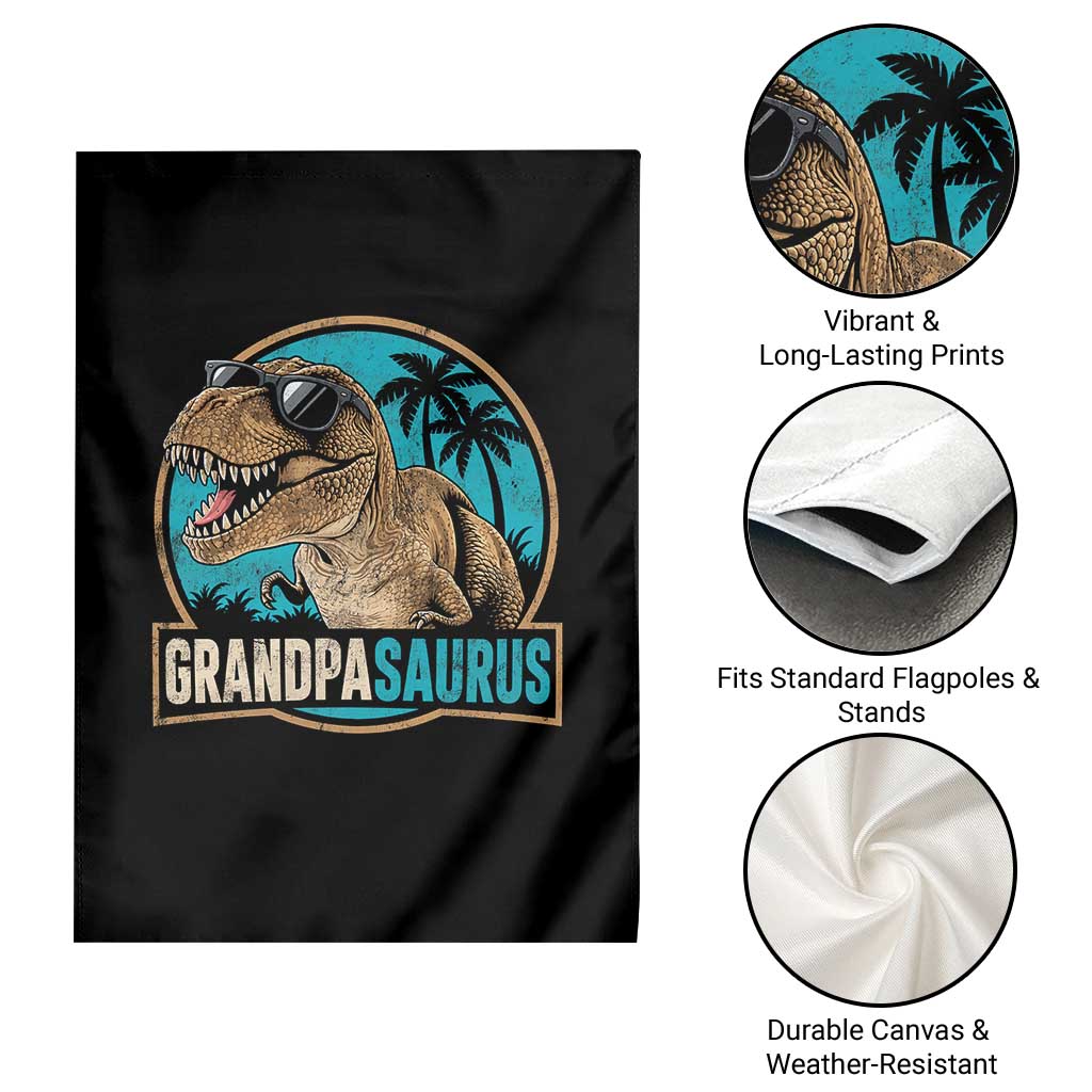 Dinosaur Grandfather Garden Flag Funny Grandpasaurus Fathers Day Family Matching TS11 Print Your Wear